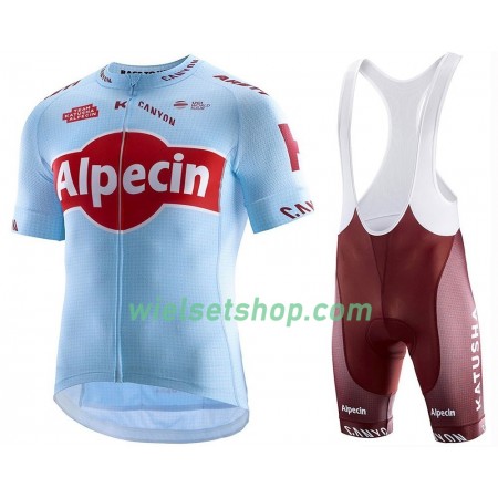 Fietskleding (Fietsshirt + Korte Koersbroek) 2019 Team Katusha Alpecin N001
